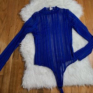 Blue Mesh Body Suit